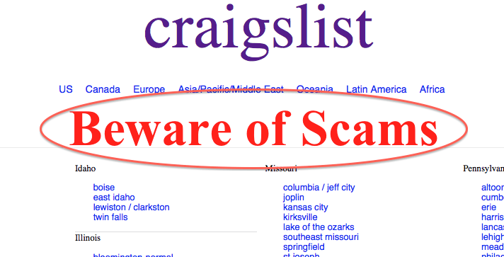 Craigslist Scams Craigslist Scams