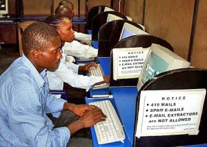 African Internet cafe