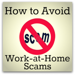 avoid work at home scam