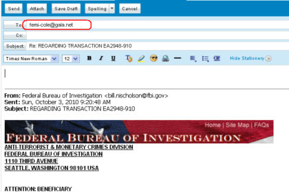 FEDERAL BUREAU OF INVESTIGATION, (FBI) - Scams