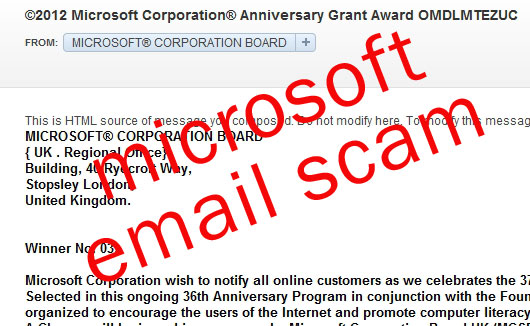 Microsoft Email Scam