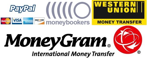 Western-Union, MoneyGram, Bank-Wire-Transfer