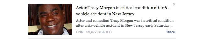 Tracy Morgan Facebook