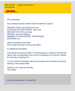 DHL Scam