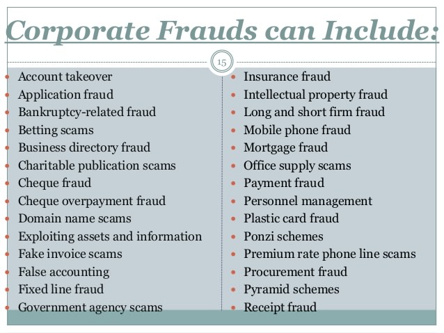 Business Directory Fraud Guidelines