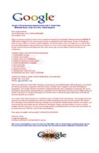 Google Winning Notification 10 3