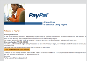 PayPal Account Notice Phishing