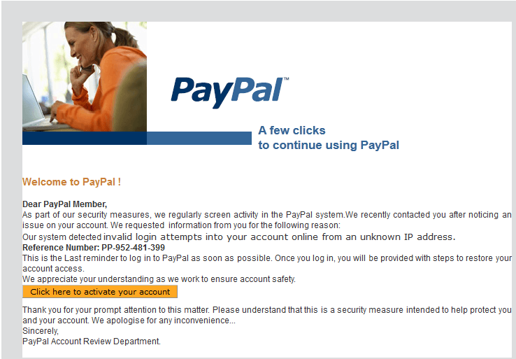 paypal_scam PayPal Account Notice Phishing