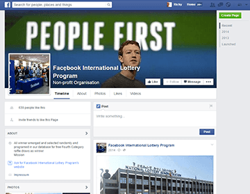 FACEBOOK LOTTERY PROMOTION SCAM