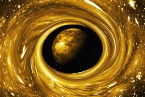 Black hole swallowing Earth