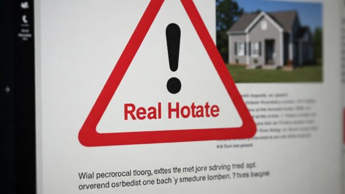 AI-Real-Estate-Scam-Warning-Sign Warning sign: How to spot AI-generated real estate scams. Learn to identify fake listings and protect yourself from fraud.