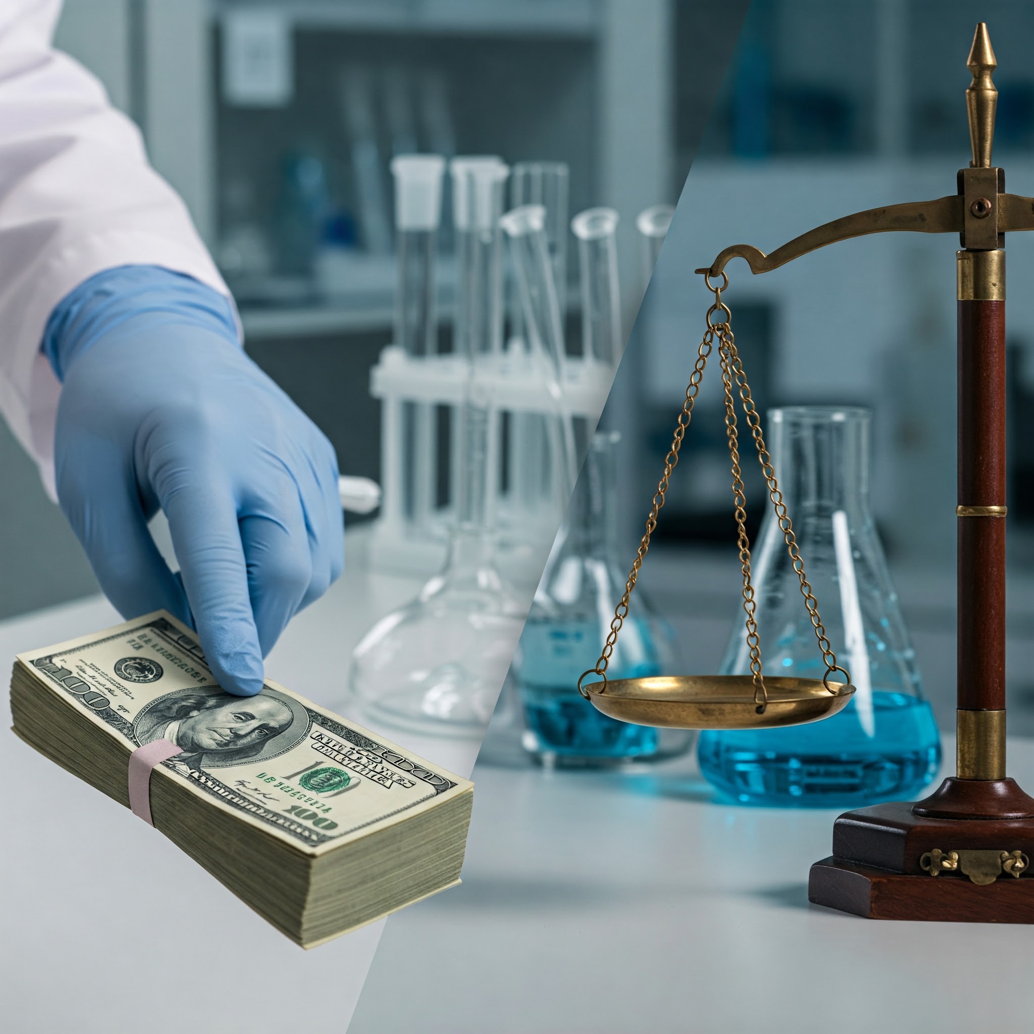 Gavel and medical symbol over a map of South Carolina, North Carolina, and Florida, representing a healthcare fraud settlement.