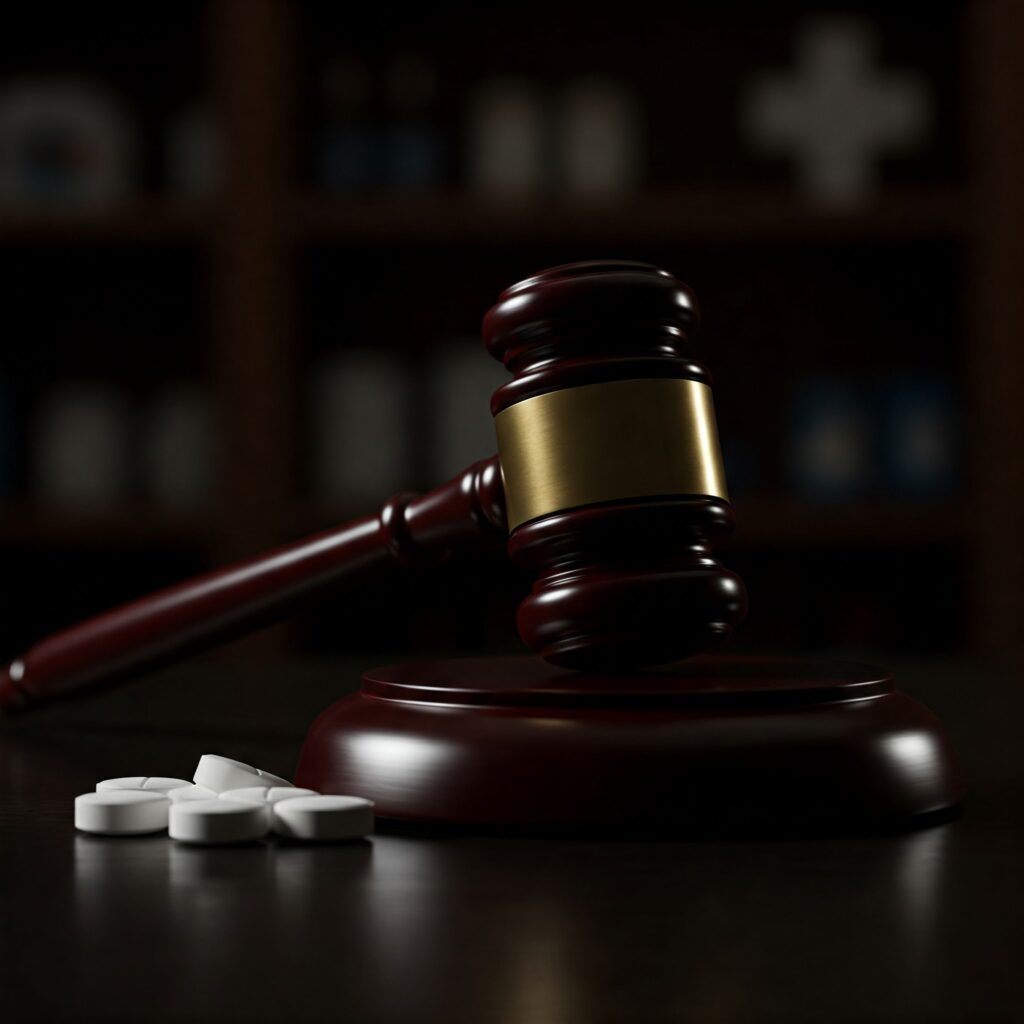 Gavel symbolizing justice and federal sentencing in the Oklahoma TRICARE healthcare fraud conspiracy case against Mathews and Delger.