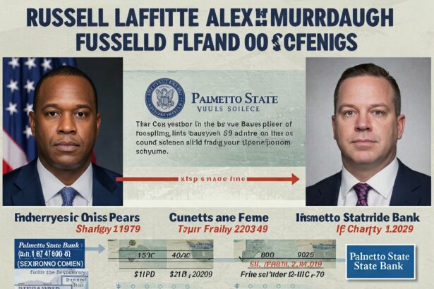 Alex Murdaugh and Russell Laffitte in court.