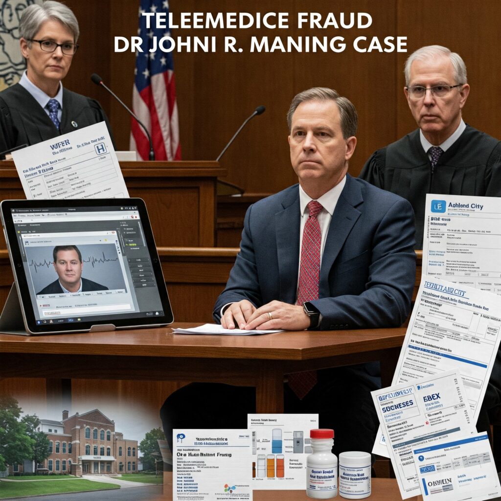 Wooden gavel resting on sound block, symbolizing the sentencing outcome in the Dr. John R. Manning healthcare fraud case in Nashville.