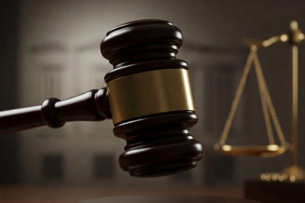 Gavel hitting a block labeled 'PPP Fraud Settlement,' illustrating the False Claims Act resolution involving Slifco Electric and COVID-19 relief funds.