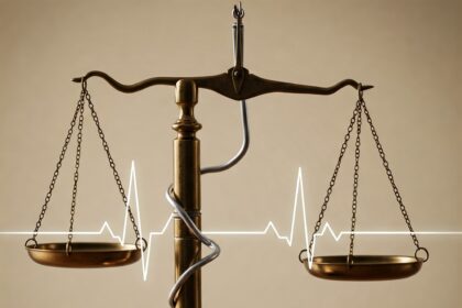 Abstract image representing the conviction of a Louisiana nurse practitioner for telehealth and DME Medicare fraud.
