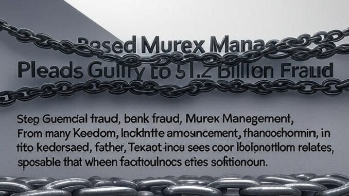 3D Security Chains Symbolizing Murex Management's $1.2 Billion Fraud Case with First NBC Bank Texas-based Murex Management pleads guilty to $1.2 billion fraud scheme involving First NBC Bank, featuring 3D security chains, financial fraud, bank fraud, ethanol fraud